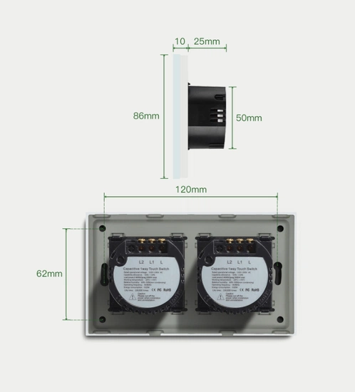 Universal WiFi Smart Touch Switch 4 Gang - Image 2
